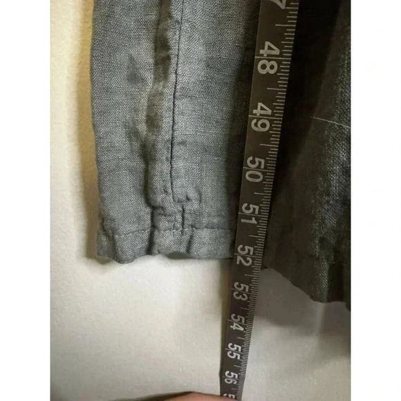 Anna Melani 100% Linen Tank Jumpsuit Pockets Made In Italy Gray With Pockets - Picture 6 of 9